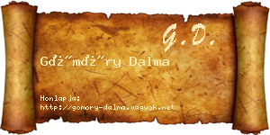 Gömöry Dalma névjegykártya
